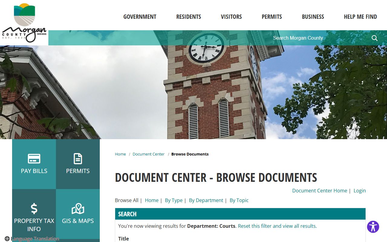 Morgan County Clerk courts forms archive