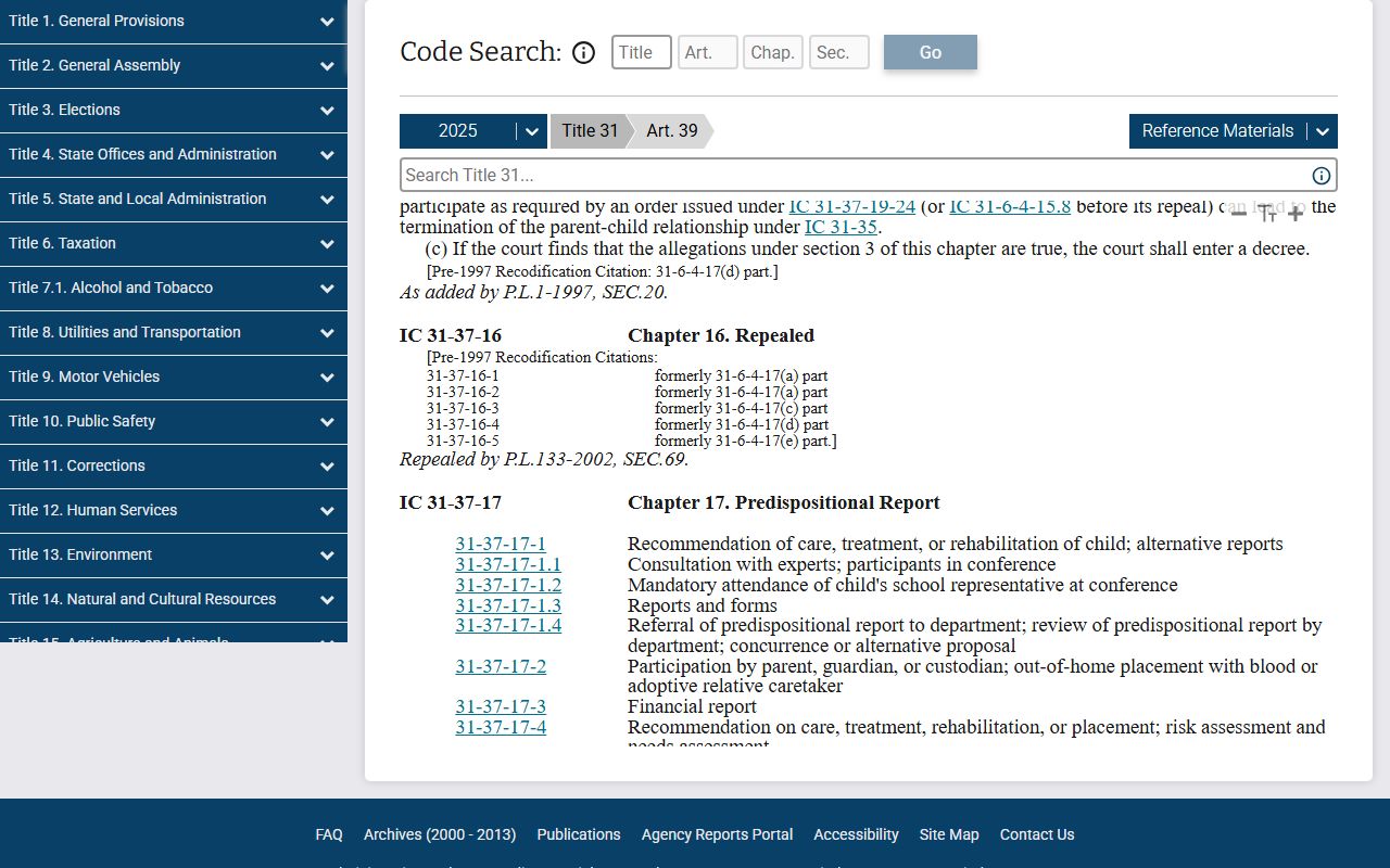 Morgan County criminal court records Indiana juvenile records chapter