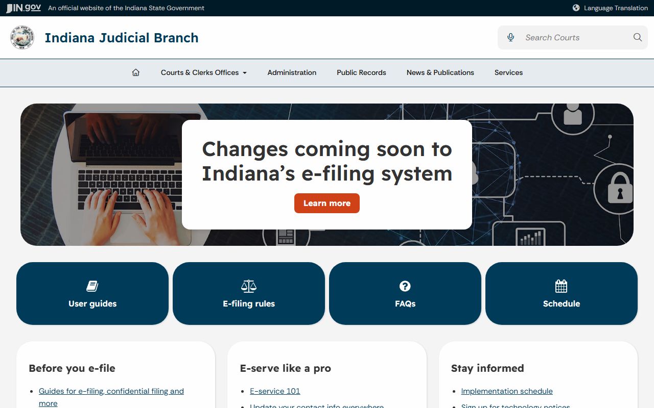 Morgan County court dockets Indiana e-filing source