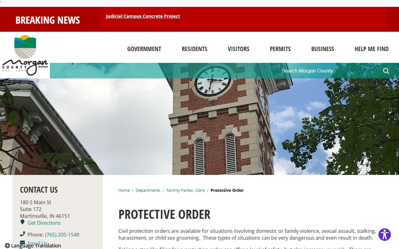 Morgan County court dockets protective order source