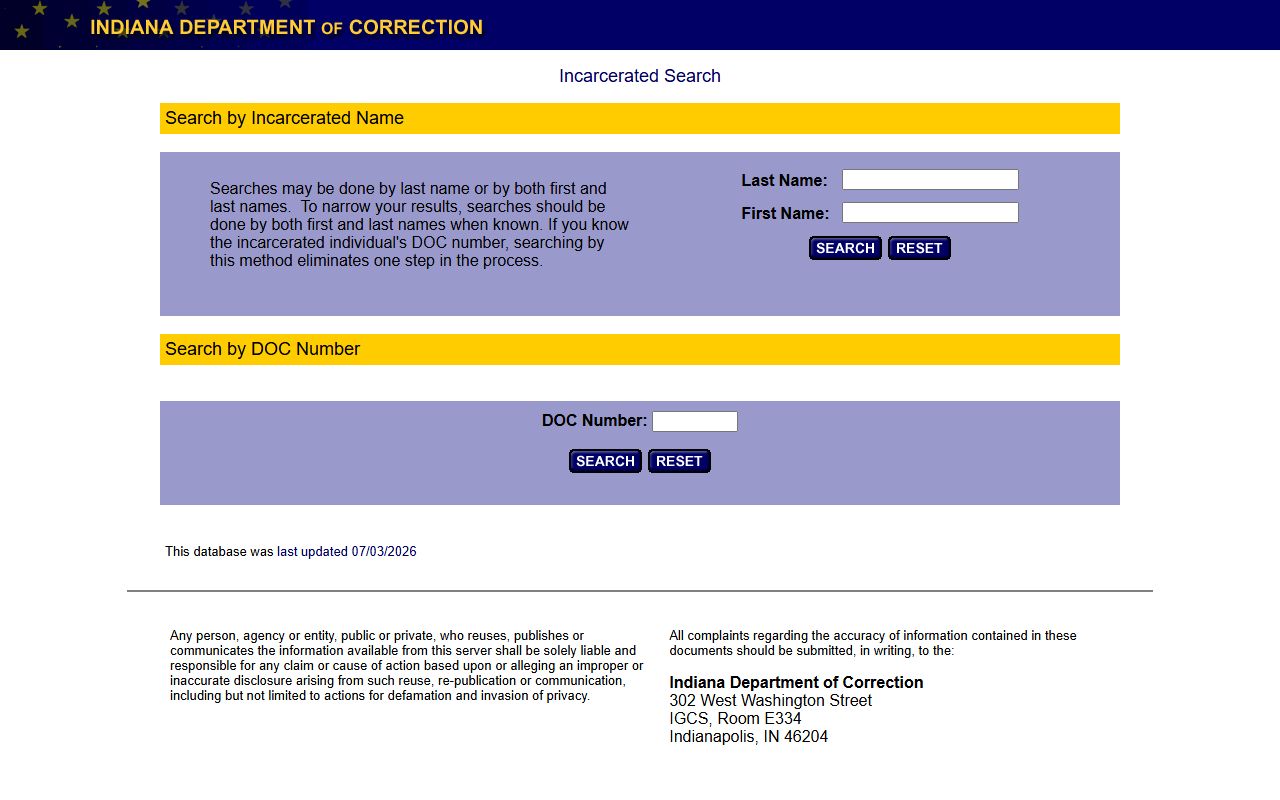 Morgan County inmate records IDOC offender search source capture