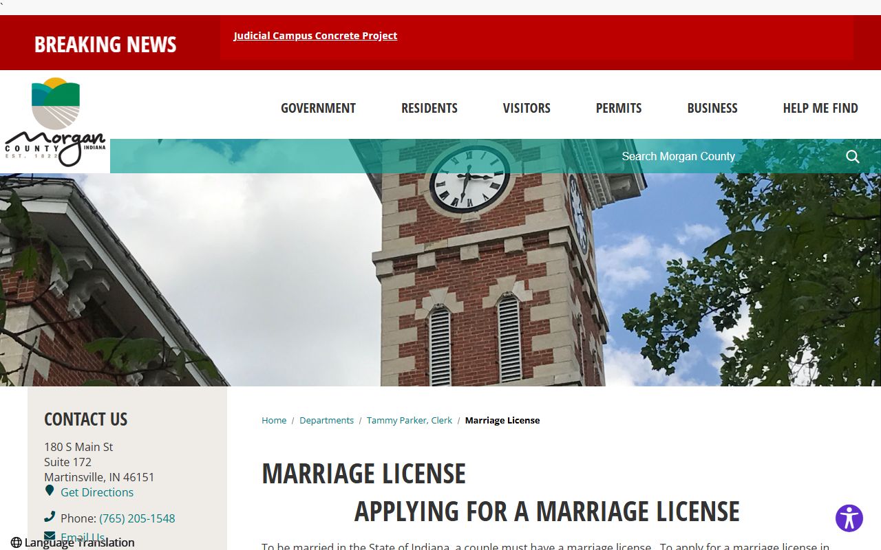 Morgan County marriage records license topic